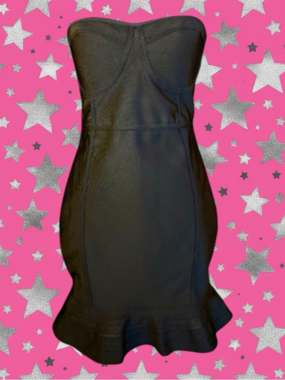 PRETTYLITTLETHING NWT Glam Baddie Party Cocktail Modern Bandage Bodycon Dress 8